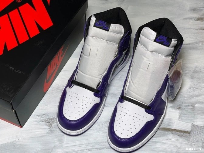 Rep Onekick 555088-500 Court OG Air Jordan Purple 1 High 0729